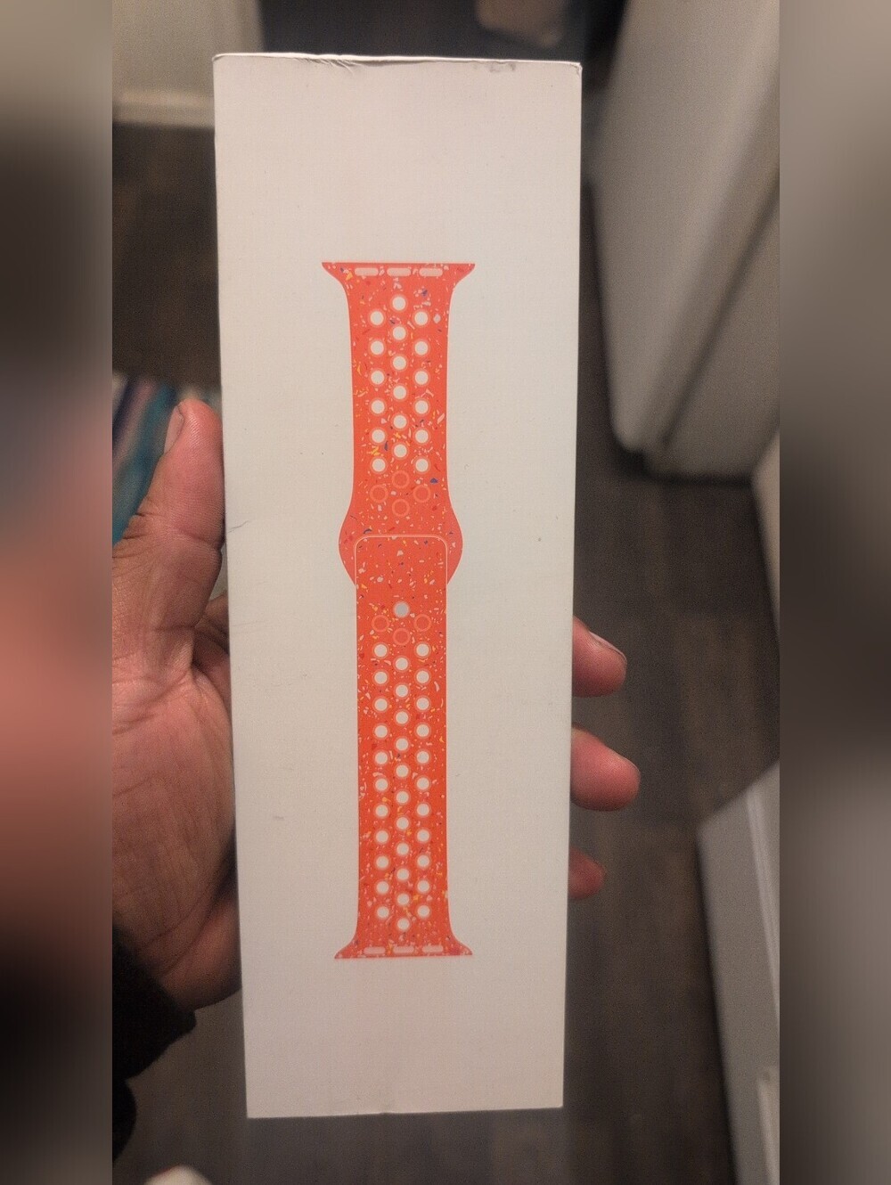 Men's Women's Nike Perforated Sport Silicone Apple Watch Band -Orange 41mm